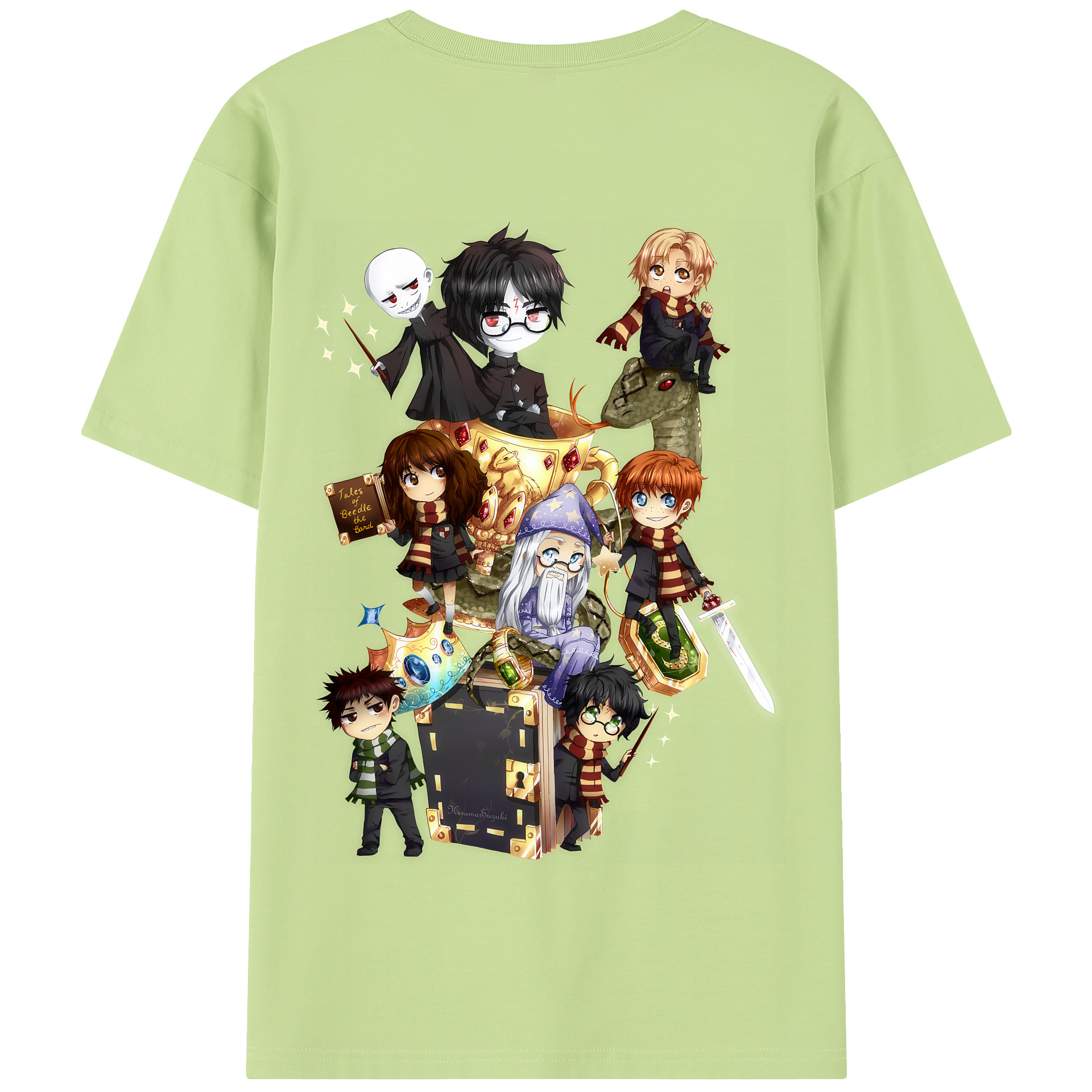 （画像用） Harry Potter ハリー・ポッターシリーズ 綿100％半袖Tシャツ（背面プリント）